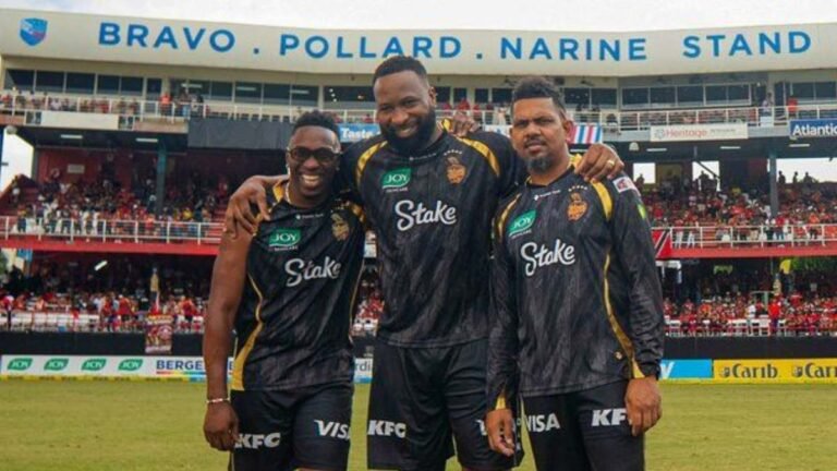 Bravo, pollard and Narine Stand